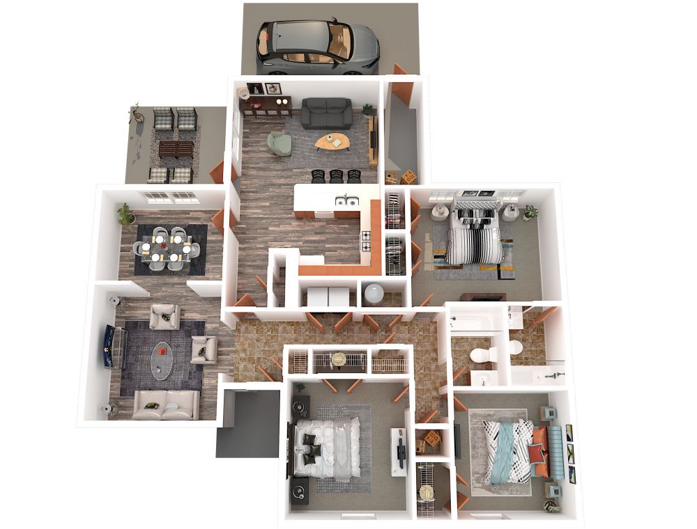 Gunter - Fisher Dr. 3 Bedroom : 1116 net sqft